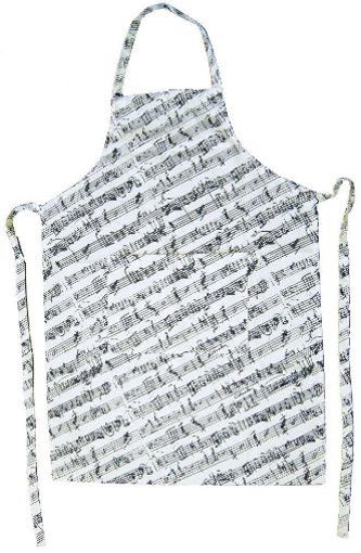 Picture of APRON MANUSCRIPT WHITE